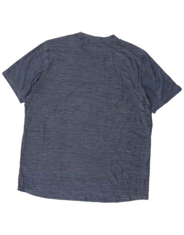 T-shirt Adidas Aeroready da uomo Top XL Poliestere screziato blu navy