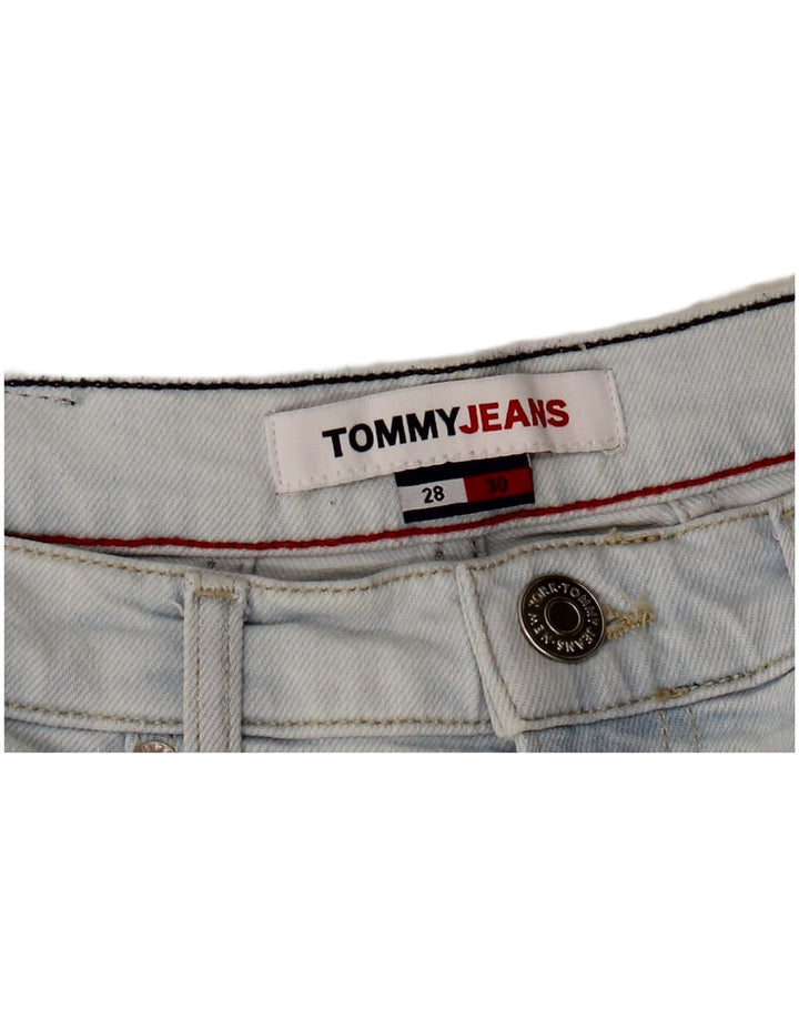 Jeans corti a vita alta da donna Tommy Hilfiger W28 L25 Blu
