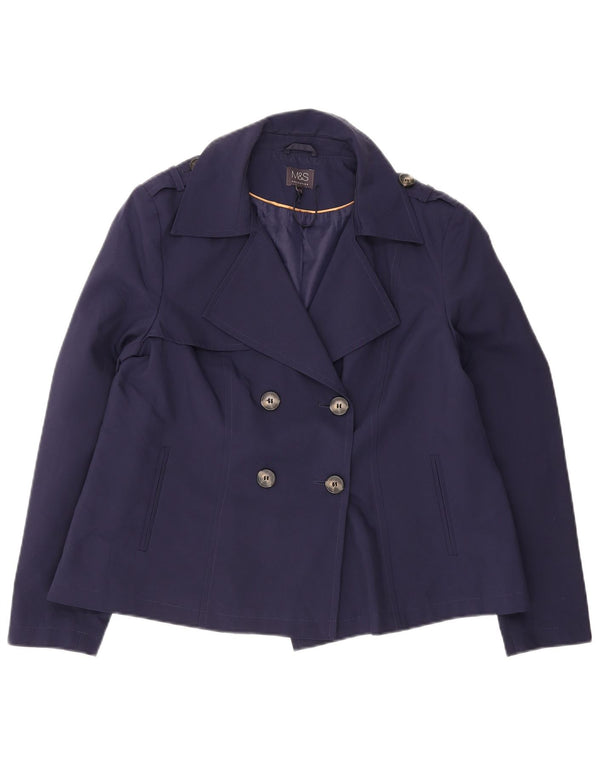 Cappotto da marinaio da donna Marks & Spencer UK 16 grande poliestere blu navy