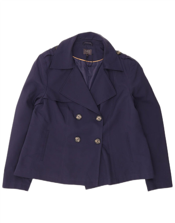 Cappotto da marinaio da donna Marks & Spencer UK 16 grande poliestere blu navy