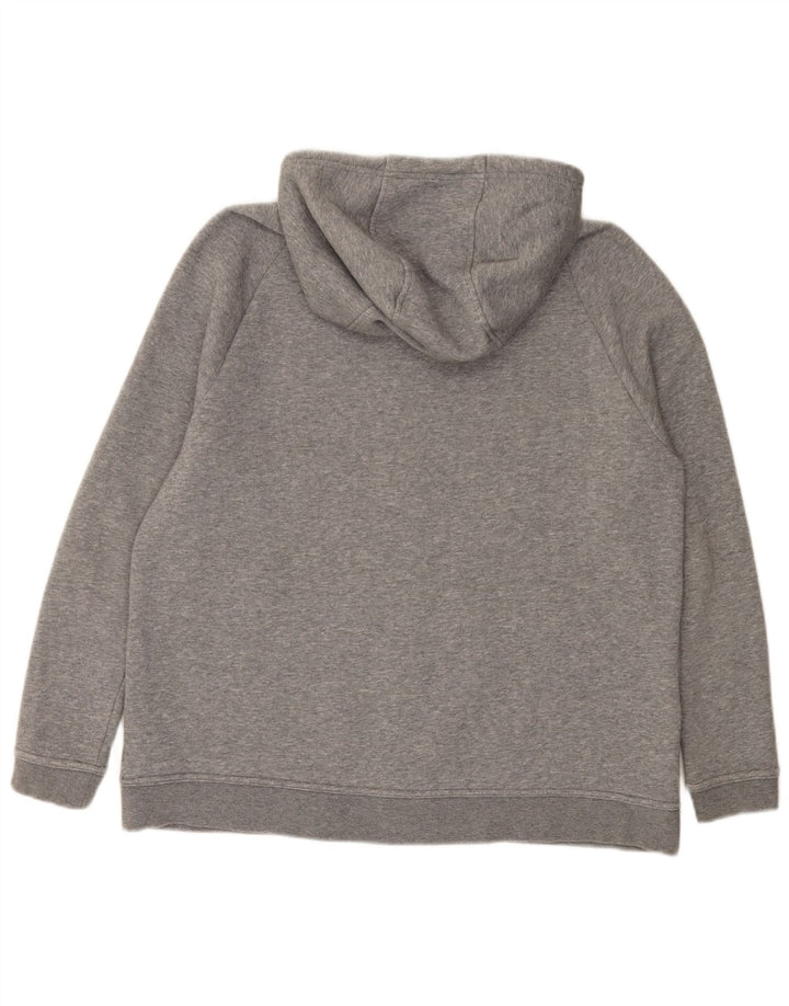 Felpa con cappuccio e zip Nike da uomo, grande, in cotone chiazzato grigio