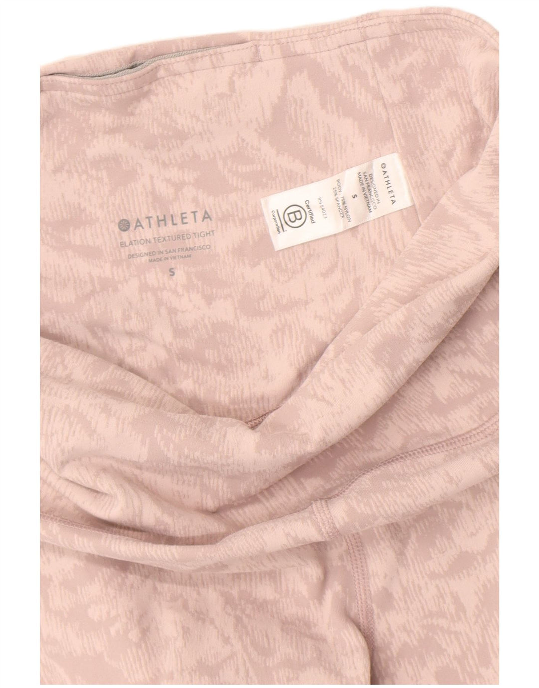 Leggings da donna con motivo astratto Athleta UK 8 piccoli in nylon rosa