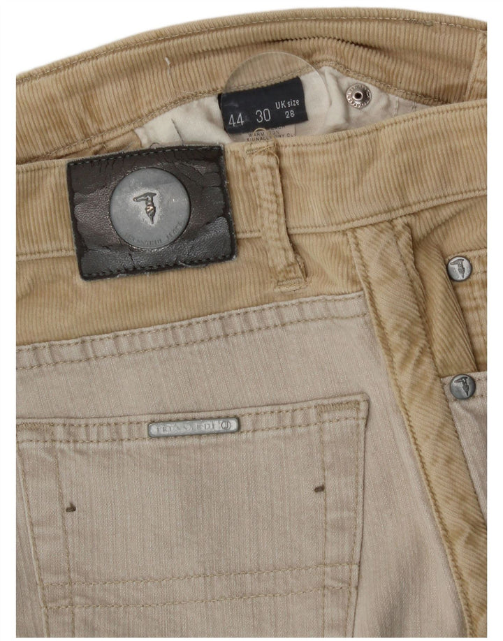 Jeans Dritti Donna Trussardi IT 44 Medio W28 L28 Beige Colourblock