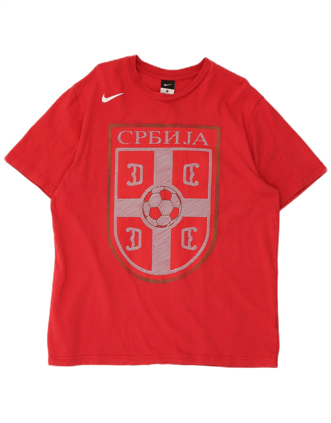 T-shirt grafica da uomo Nike Top XL in cotone rosso