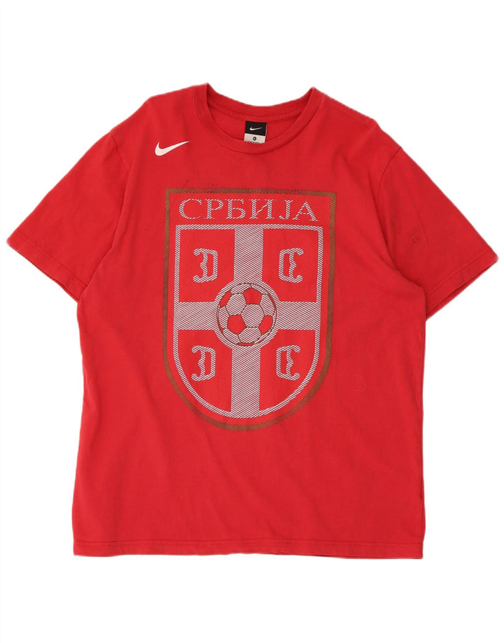 T-shirt grafica da uomo Nike Top XL in cotone rosso