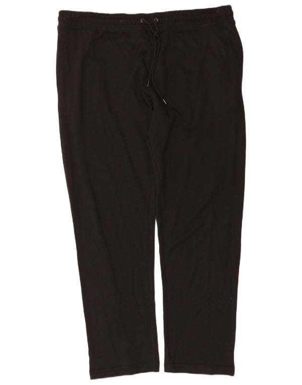 Marks & Spencer Womens Tracksuit Trousers UK 18 XL  Black Cotton