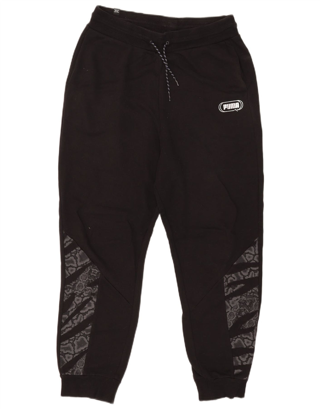 Pantaloni da tuta da uomo Puma Joggers medi neri con stampa animalier