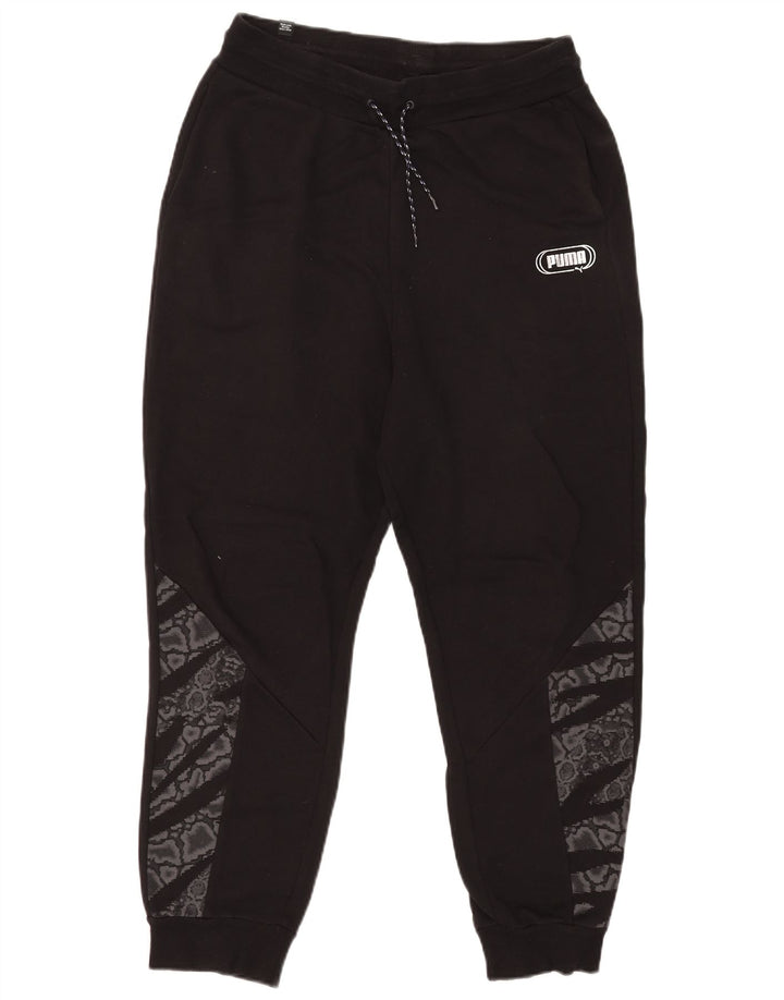 Pantaloni da tuta da uomo Puma Joggers medi neri con stampa animalier