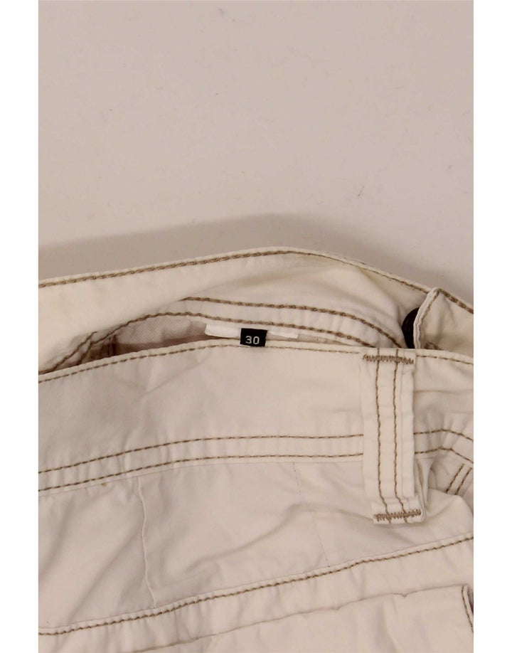 Pantaloncini cargo da uomo Murphy & Nye W30 bianco medio
