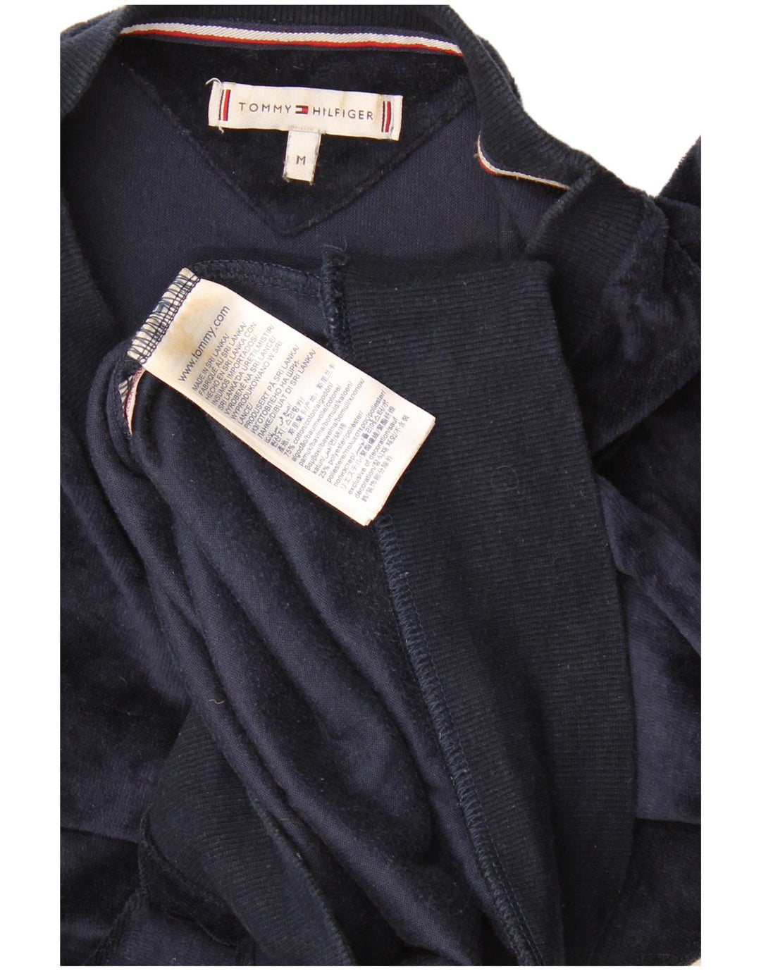 Tommy Hilfiger Uomo Felpa grafica Maglione Medium Blu Navy Colourblock