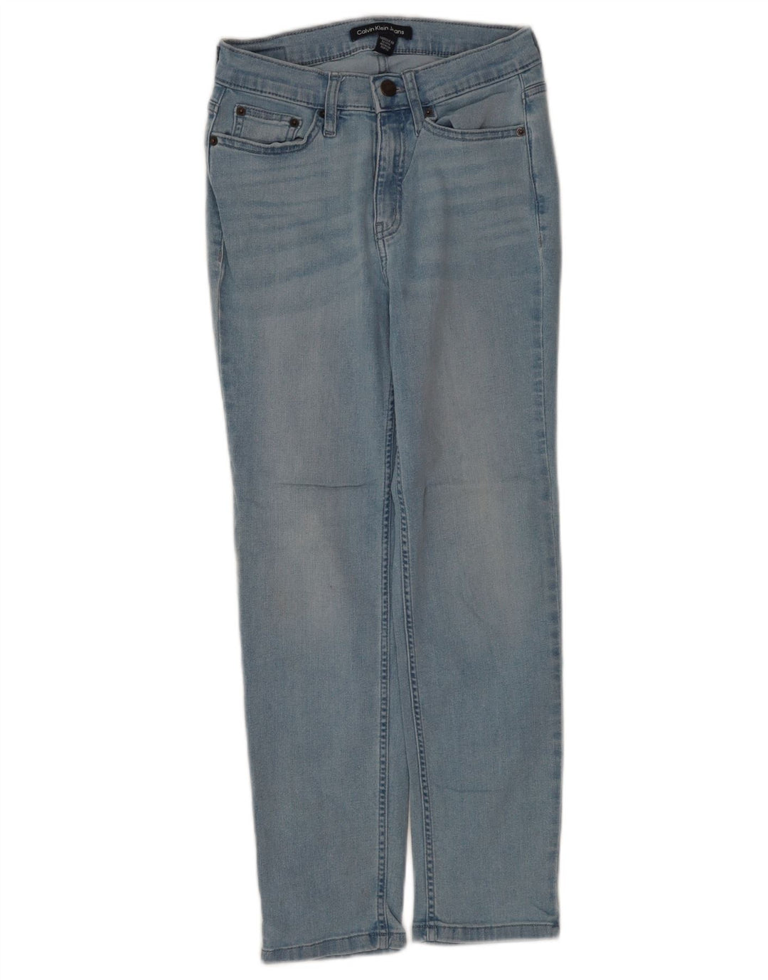 Jeans dritti da donna Calvin Klein W25 L25 cotone blu