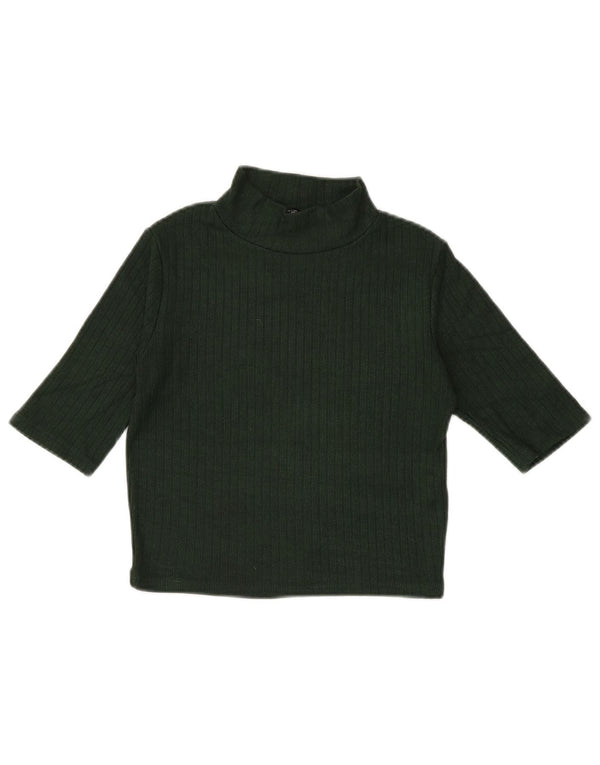 T-shirt corta da donna Zara UK 8 Small verde viscosa