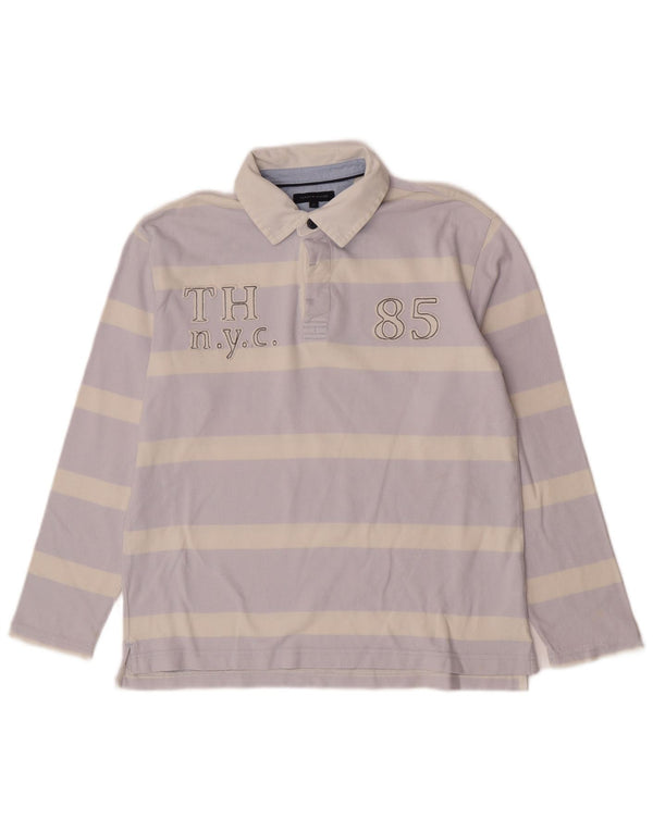 Polo da rugby grafica per ragazzi Tommy Hilfiger 13-14 anni a righe blu