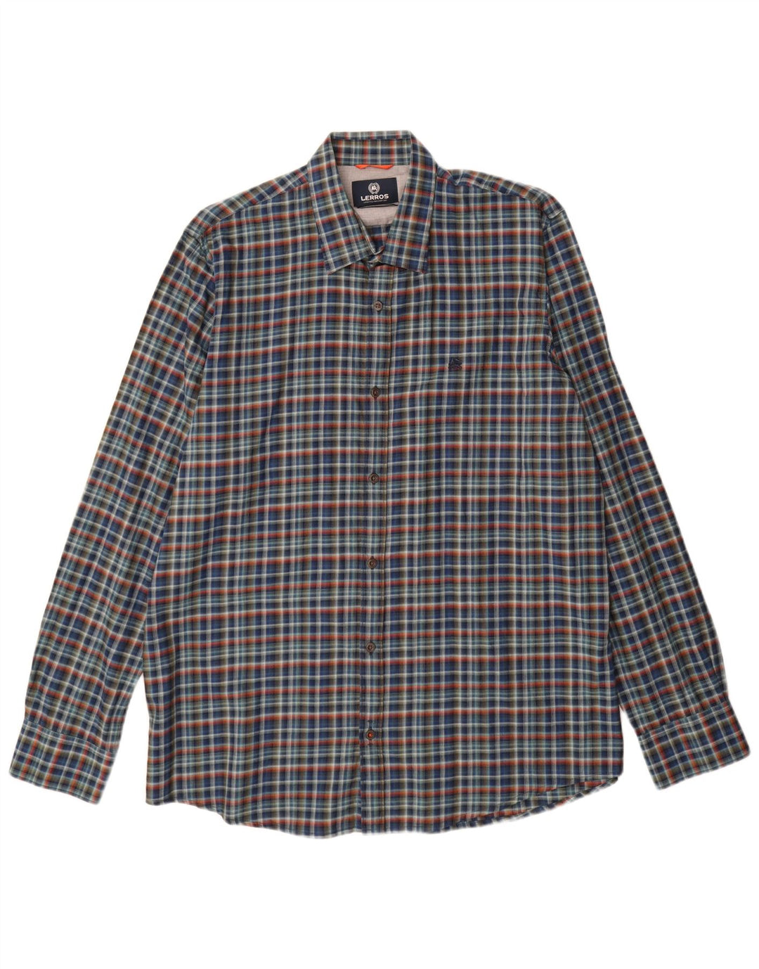 Camicia elasticizzata da uomo Lerros XL a quadri blu navy