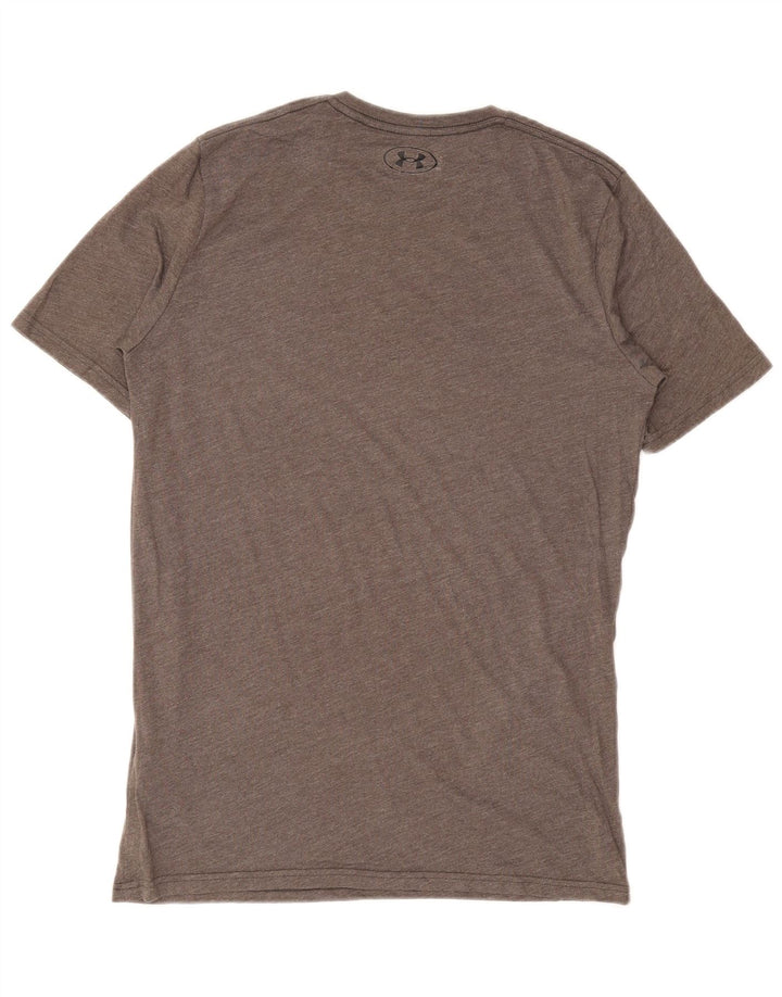 T-shirt grafica da uomo Under Armour Top piccola in cotone grigio