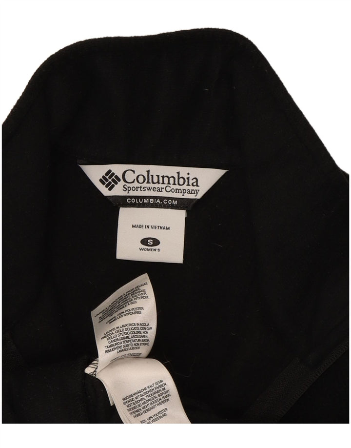 COLUMBIA Womens Fleece Gilet UK 10 Small Black Polyester