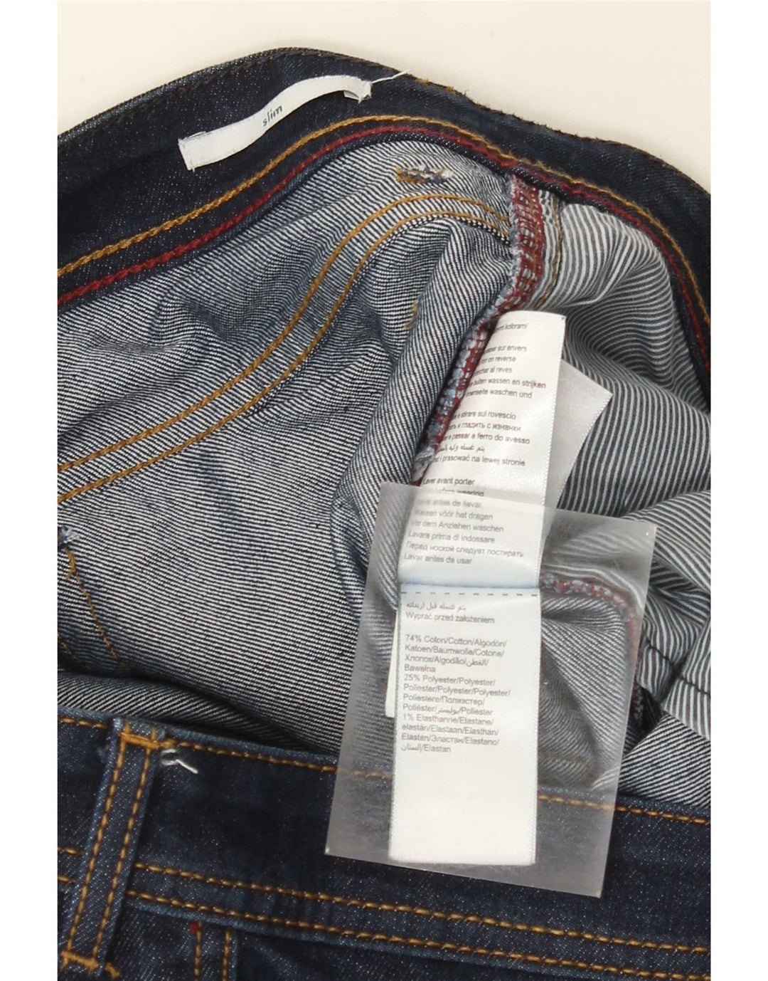 Jeans slim da uomo Jules W38 L34 cotone blu navy