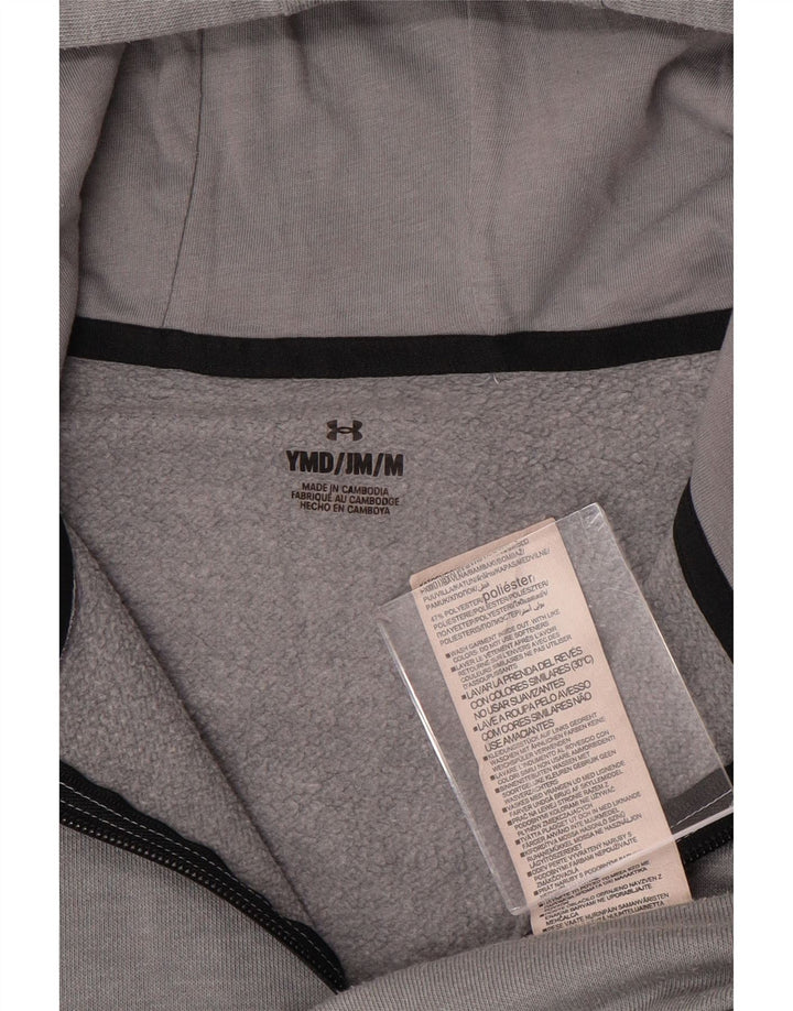Maglione con cappuccio e zip grafica per ragazzi UNDER ARMOUR 9-10 anni Grigio medio