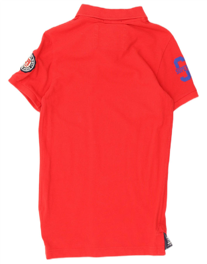 Polo grafica da uomo Superdry piccola rossa in cotone