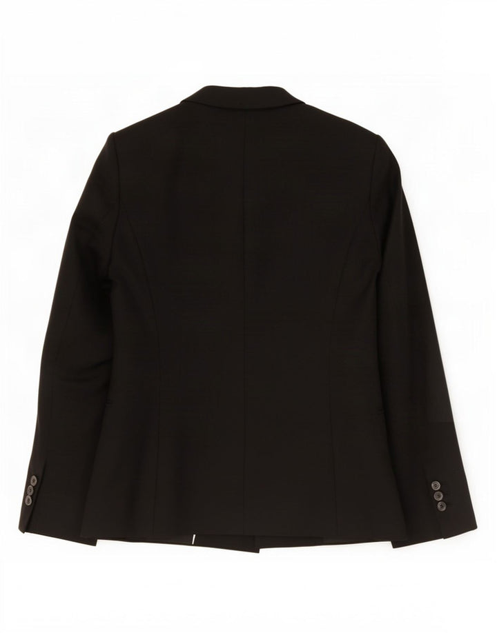 Giacca blazer a 1 bottone da donna Zara UK 12 poliestere nero medio