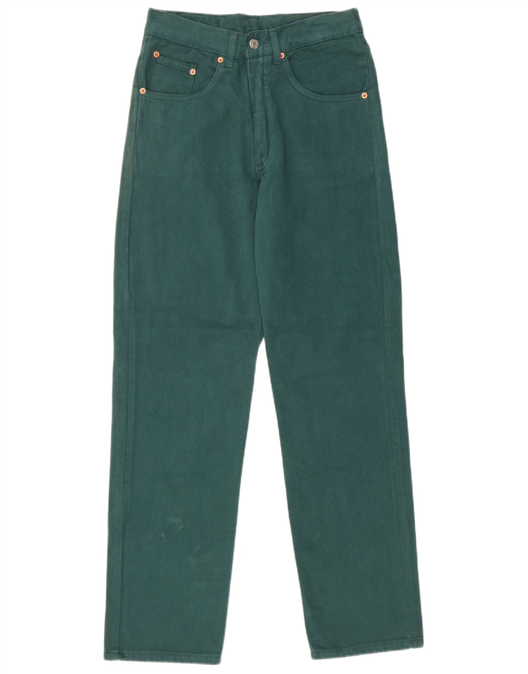 Jeans vintage da donna a vita alta IT 44 medio W28 L31 verde