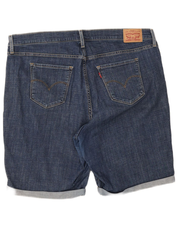 LEVI'S Pantaloncini di jeans Bermuda classici da donna US 18 2XL W38 Cotone blu