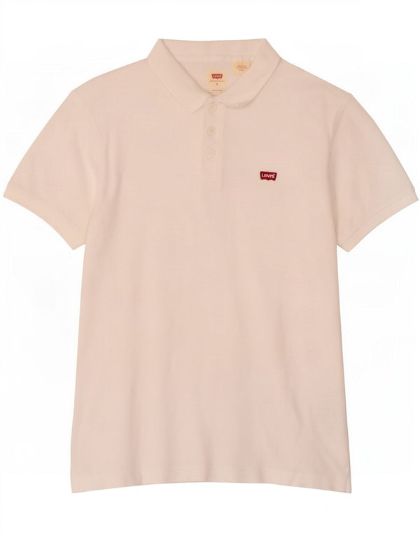 Polo Levi's da uomo standard piccola in cotone bianco
