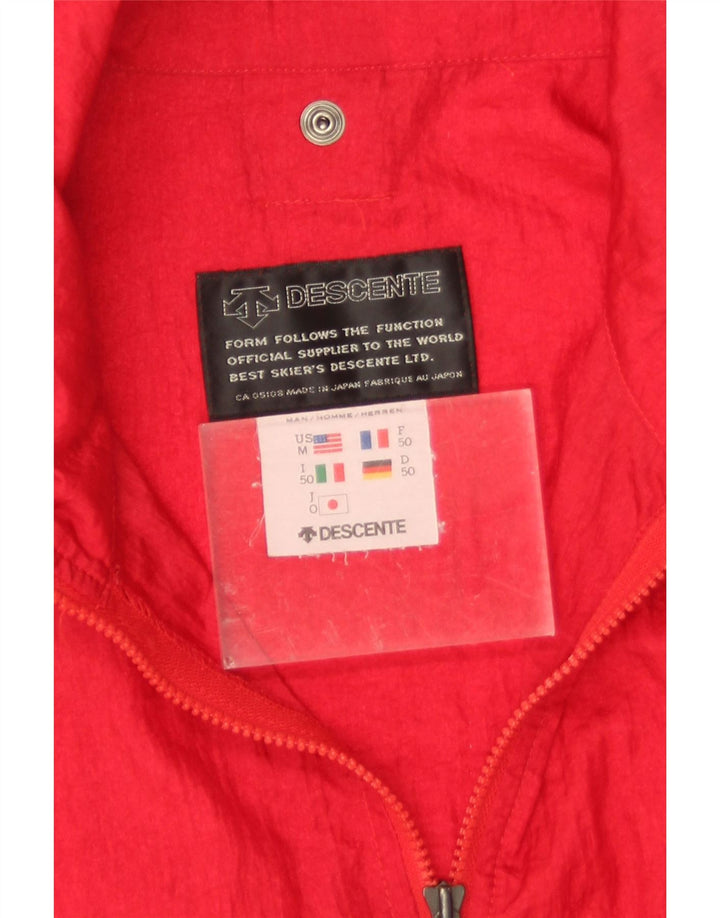Giubbotto bomber da uomo Descente EU 50 Large Rosso Nylon