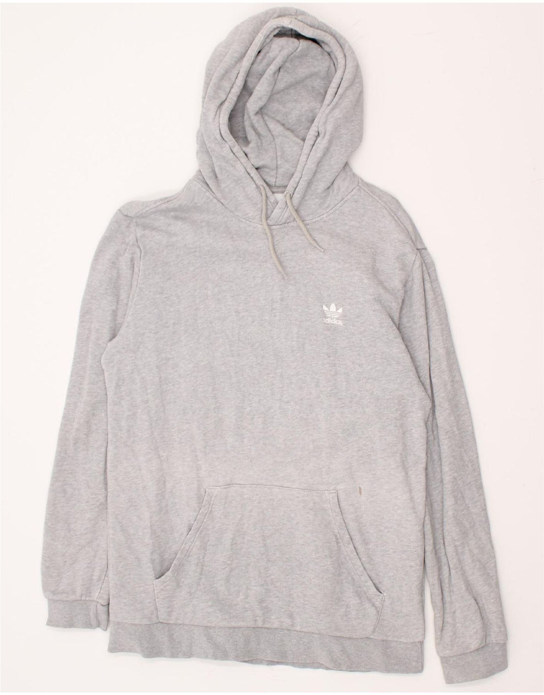 ADIDAS Mens Hoodie Jumper Medium Grey Cotton Vintage Adidas and Second-Hand Adidas from Messina Hembry 