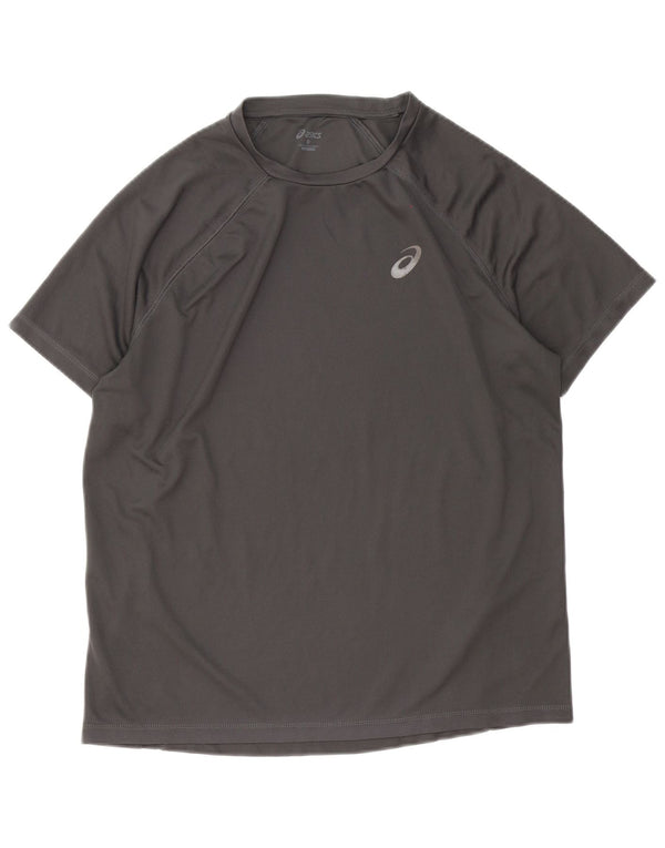 T-shirt da uomo Asics Top grande in poliestere grigio