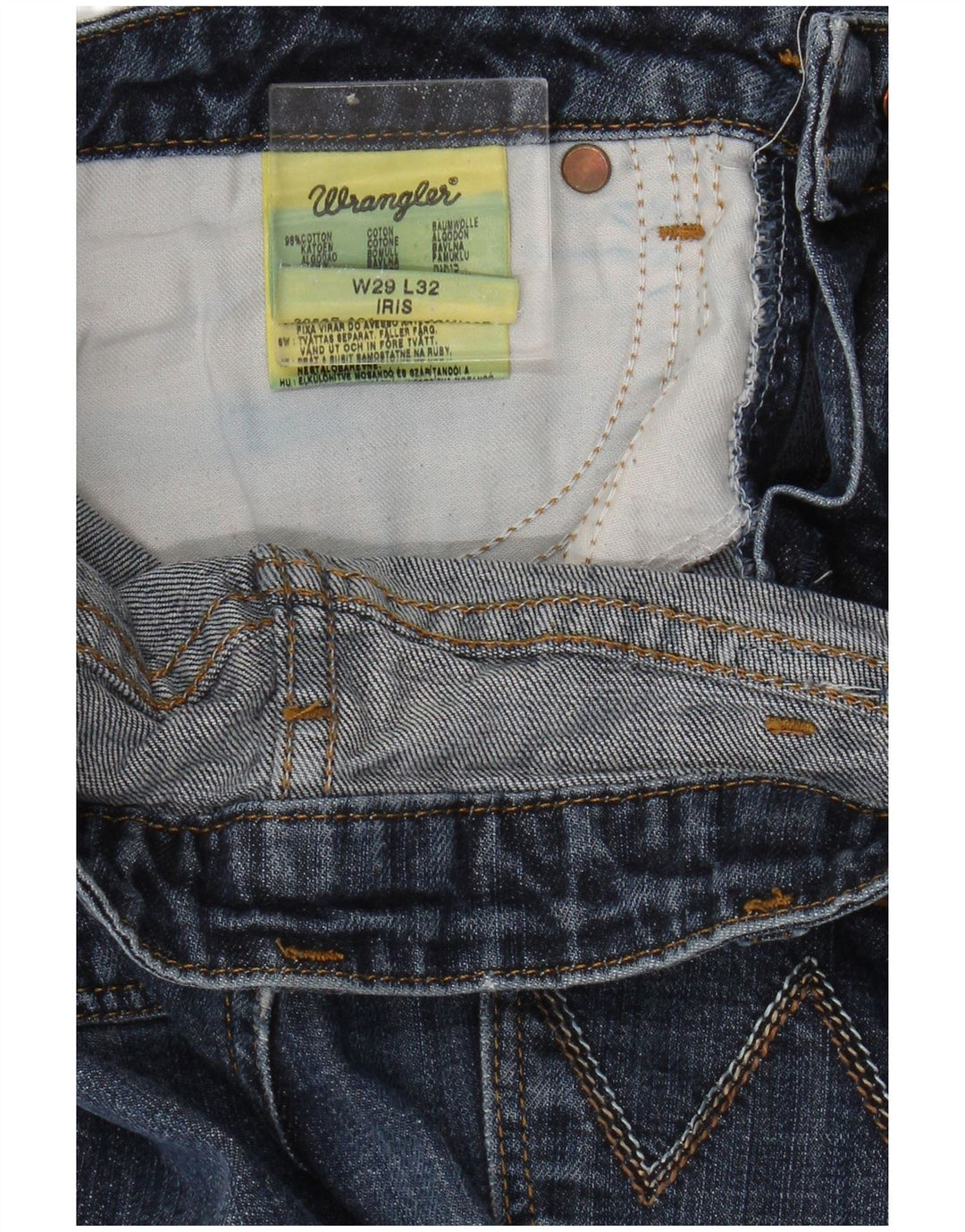 Jeans dritti da donna Iris WRANGLER W29 L28 cotone blu