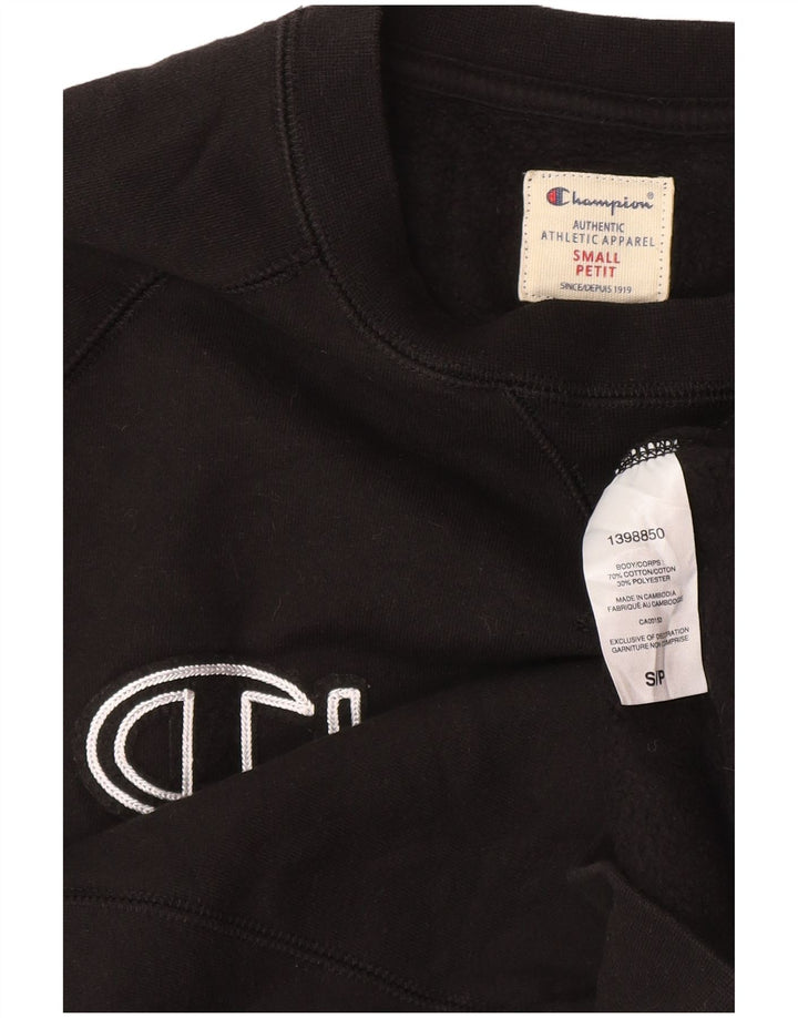 Felpa Champion da uomo Petit Graphic, maglione piccolo in cotone nero