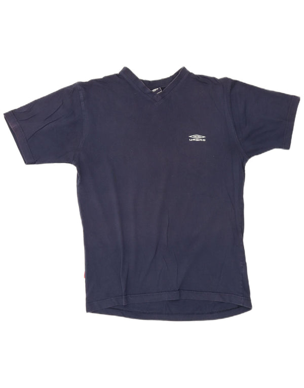 Umbro Mens T-Shirt Top Medium Navy Blue Cotton