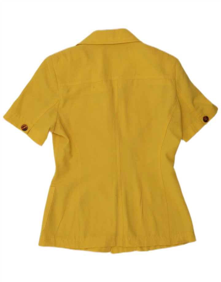Giacca blazer a maniche corte da donna a 5 bottoni VINTAGE IT 44 Giallo medio