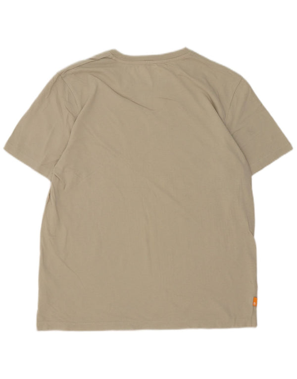 T-shirt grafica da uomo con vestibilità regolare Timberland, cotone beige medio