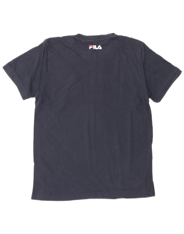 T-shirt grafica da uomo FILA Top Small blu navy