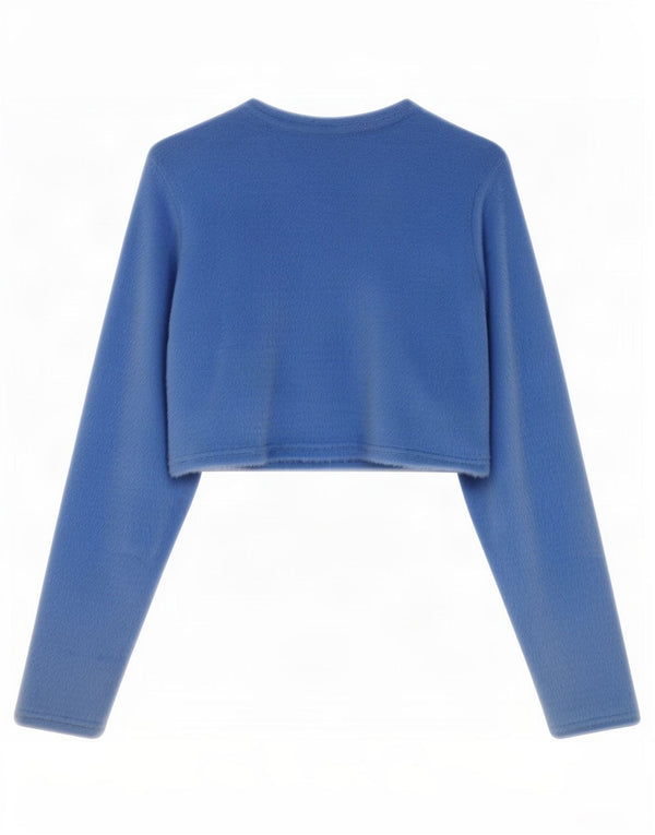 Maglione Bolero da donna Zara UK 10 piccolo nylon blu
