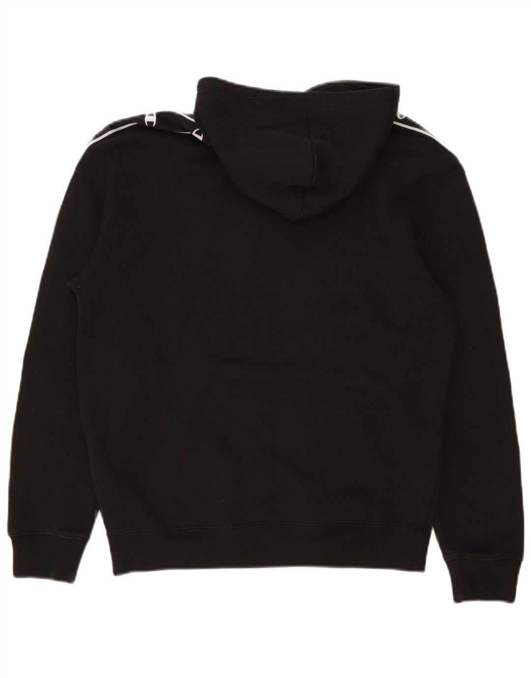Maglione con cappuccio grafico da uomo Champion in cotone nero medio