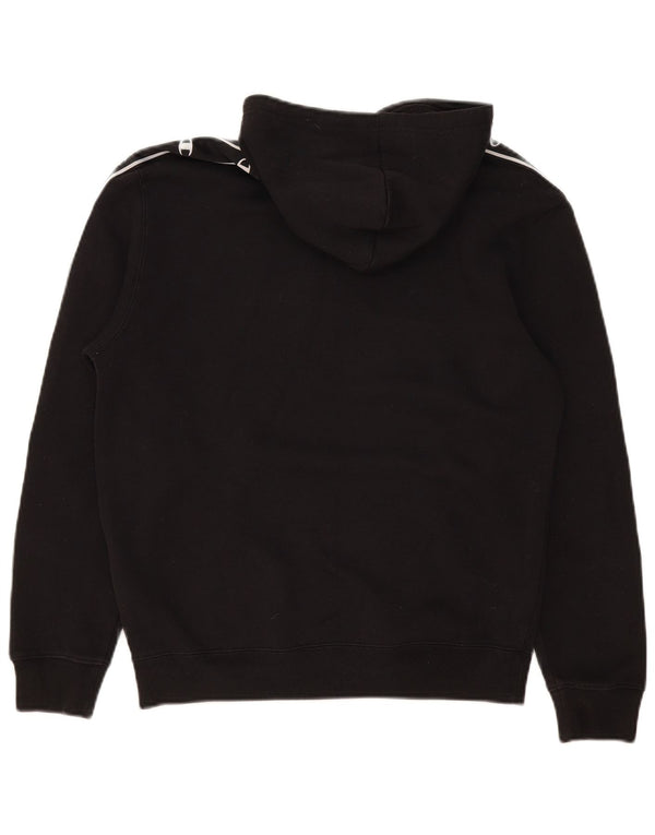 Maglione con cappuccio grafico da uomo Champion in cotone nero medio