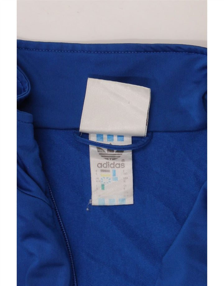 ADIDAS Giacca da tuta da uomo vestibilità ampia UK 40/42 Poliestere blu medio