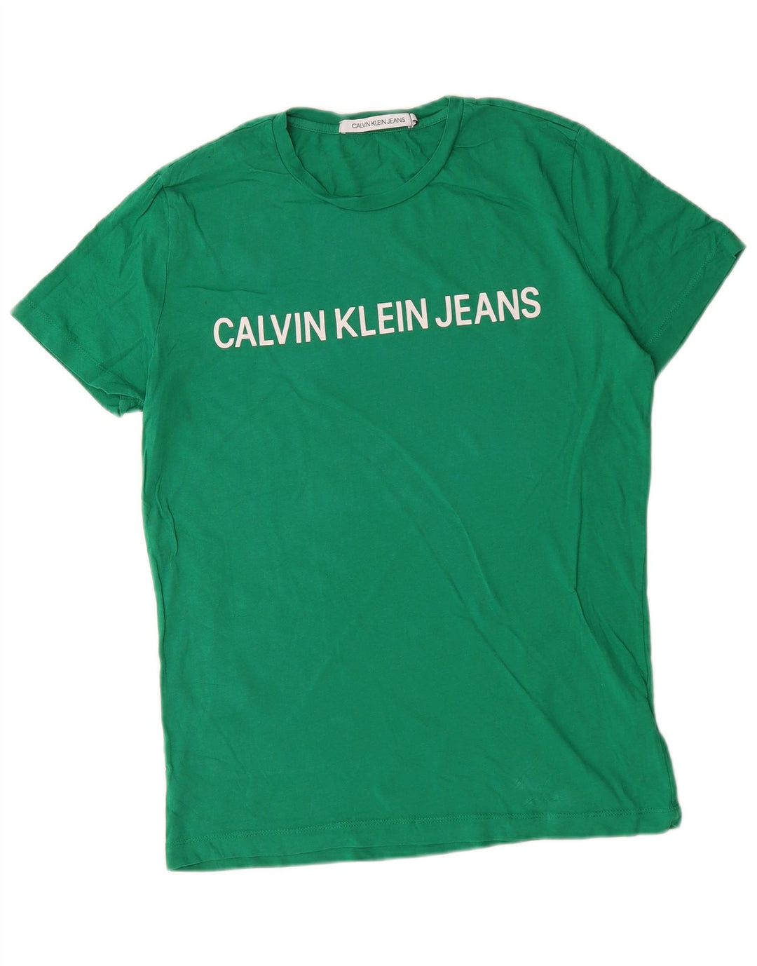 Maglietta grafica da uomo Calvin Klein Jeans Top in cotone verde medio