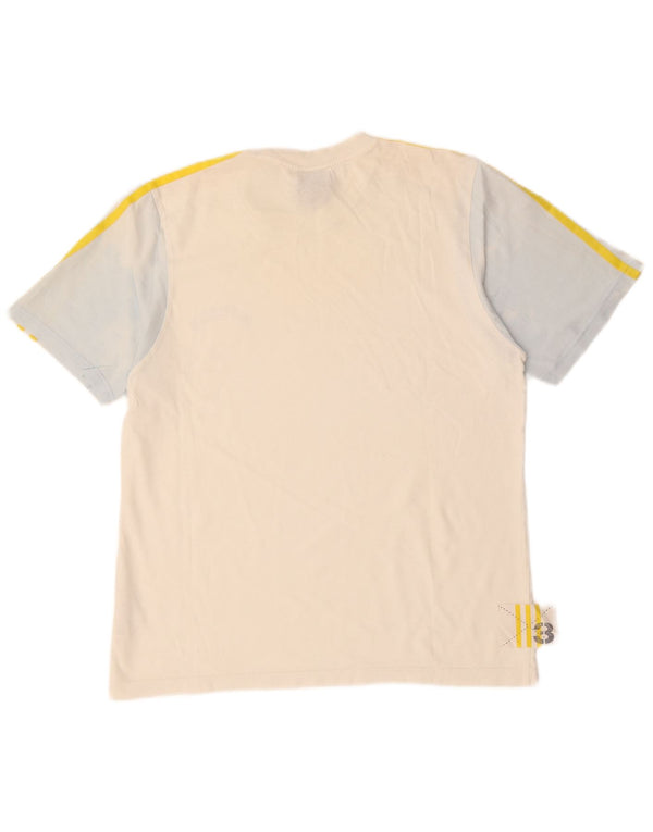 T-shirt da uomo ADIDAS Top Small in cotone color block bianco