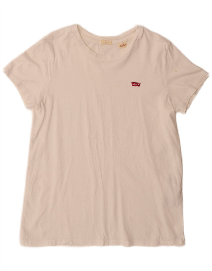 T-shirt da uomo Levi's Top in cotone bianco medio