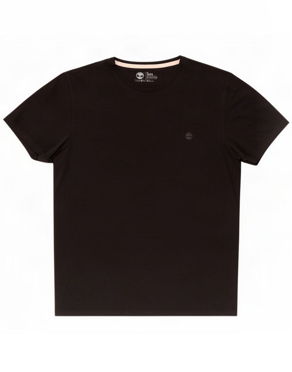 Timberland Mens Slim Fit T-Shirt Top Medium Black Cotton