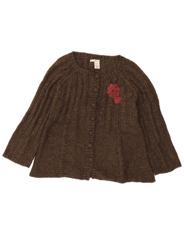 Maglione cardigan con maniche a 3/4 da donna DKNY UK 18 XL Acrilico marrone