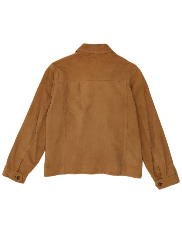 Giacca in pelle scamosciata da uomo Brooksfield UK 36 piccola Beige