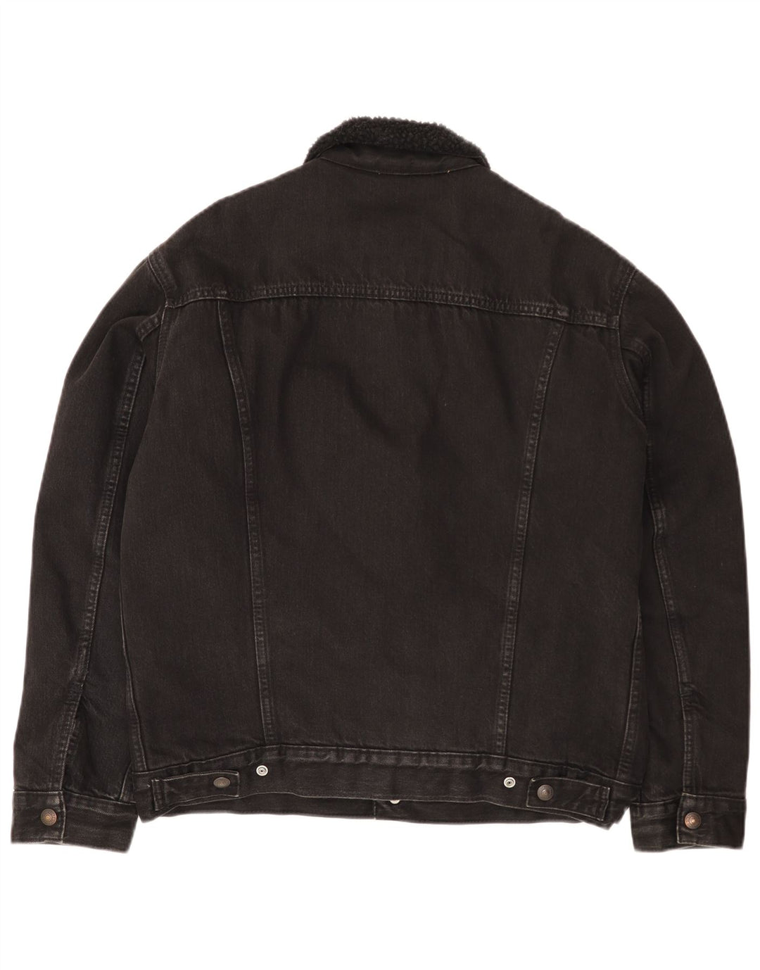 Giacca Levi's da uomo in denim sherpa UK 38 cotone nero medio