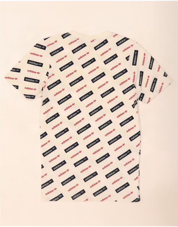Adidas T-shirt grafica da uomo Top piccola in cotone bianco
