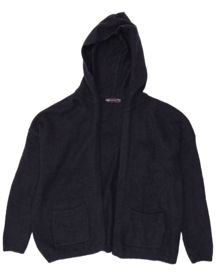 Maglione cardigan con cappuccio da donna Marks & Spencer UK 14 medio blu navy