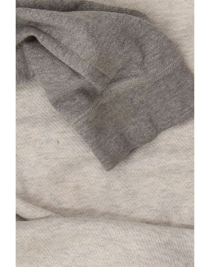 Rip Curl Top da uomo con cappuccio a maniche lunghe in cotone color block grigio medio